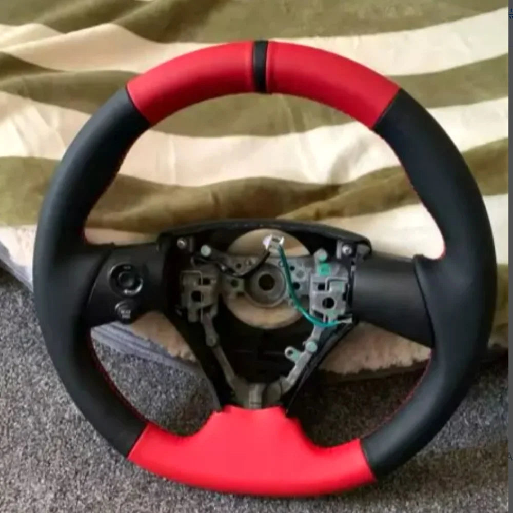 customized Steering Wheel Cover for Toyota iq 2009 2010 2011 2012 2013 DIY Full Coverage Style Leather iq car accessory