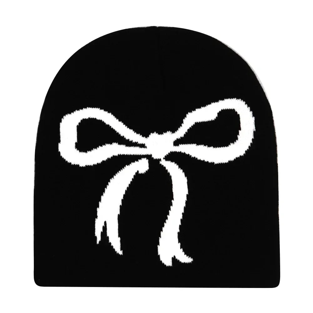 Y2K Letter Knit Beanie, Warm Ski Hat