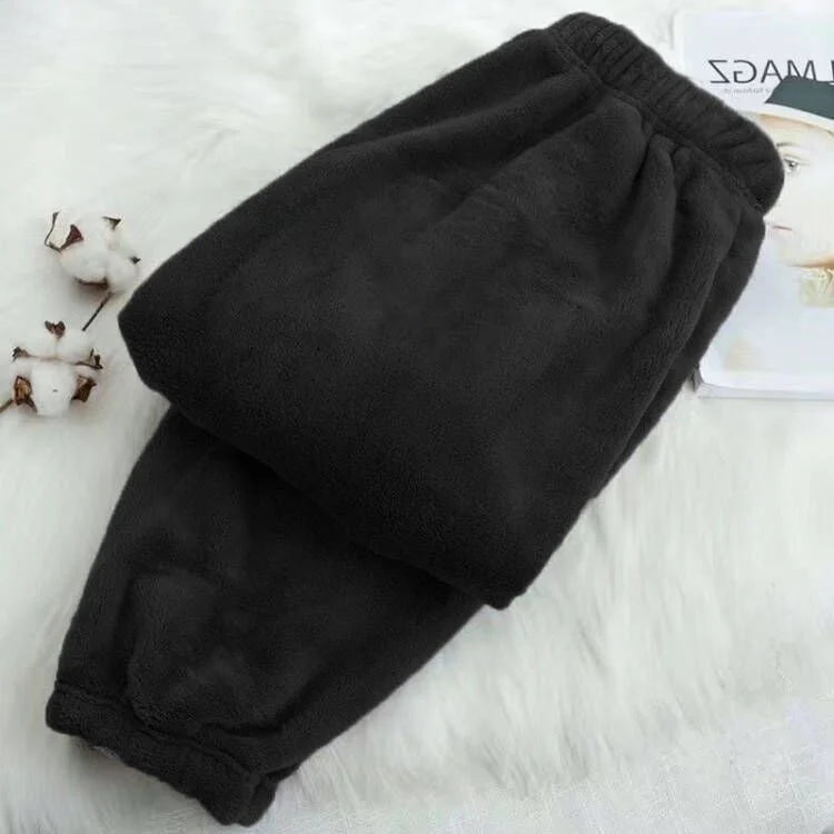 Women's Thick Coral Fleece PJs - Round Neck Winter Sleepwear, Plus Size - photo 15