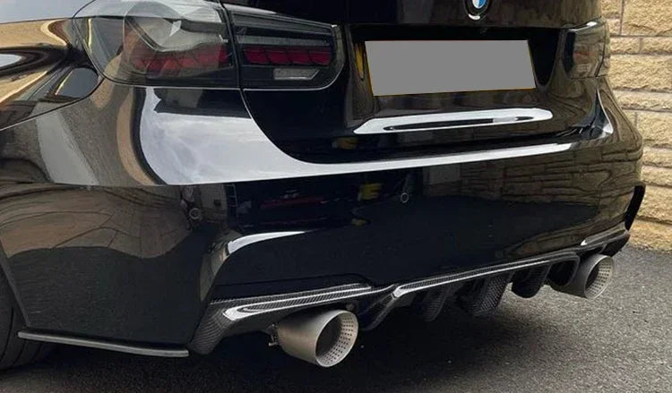 Carbon Fiber Rear Bumper Lip Trunk Wing MP M4 PSM Style Roof Spoiler Kit For BMW 3 Series F30 F31 F35 2026-2026 Gloss Black