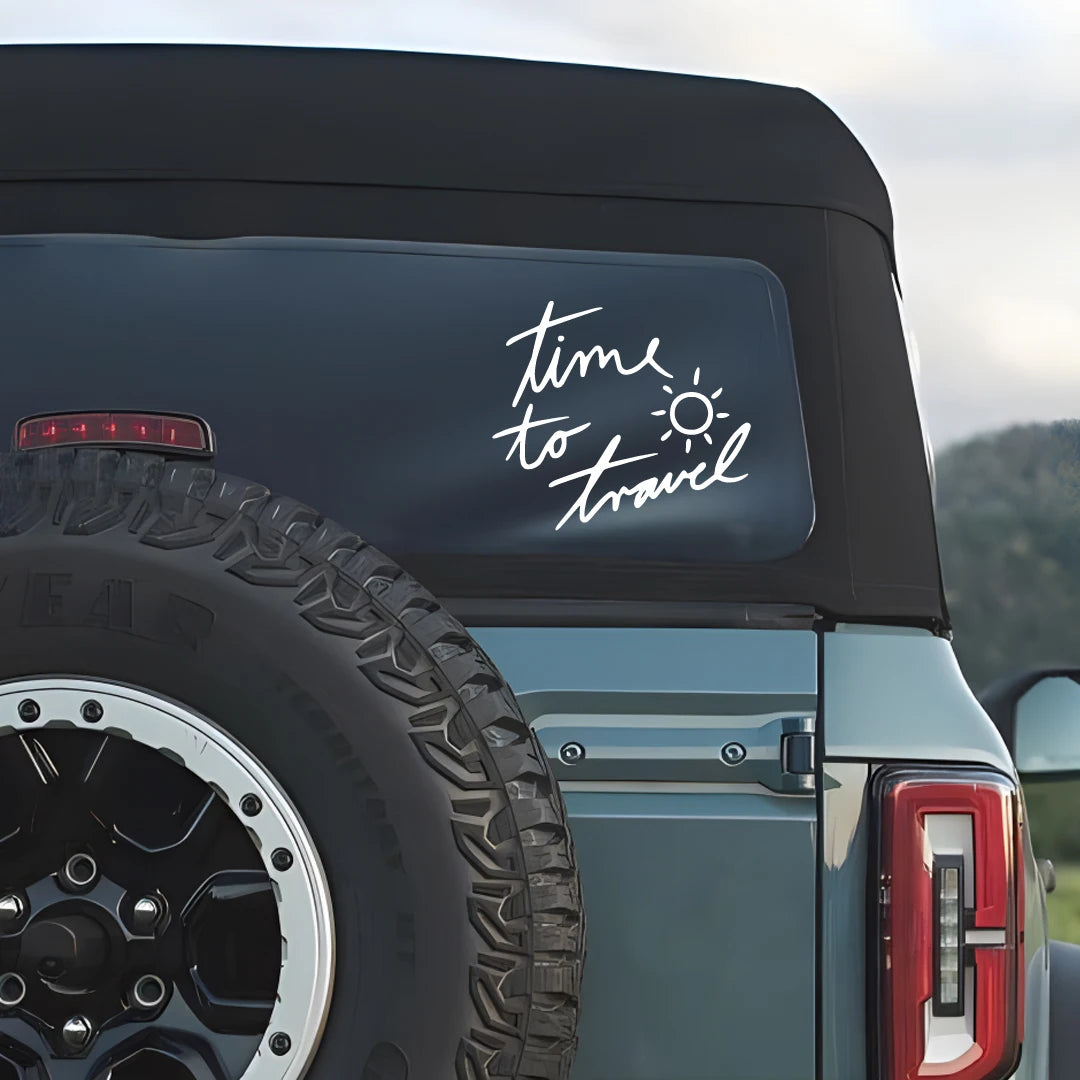Time To Travel Bumper Door Side Body Car Sticker Car Camper Motorhome Caravan Explore Adventure Decal Vinyl waterproof sticker