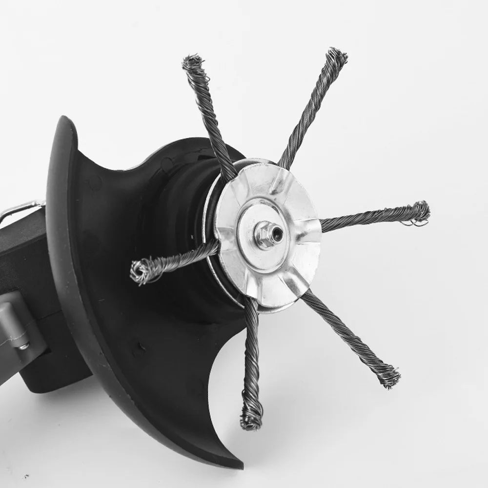 Weed Brush Head Steel Wire Wheel Grass Trimmer Head Removal Moss Rust Lawn Mower Grass Brush Disc Weed Brush Trimmer Heads