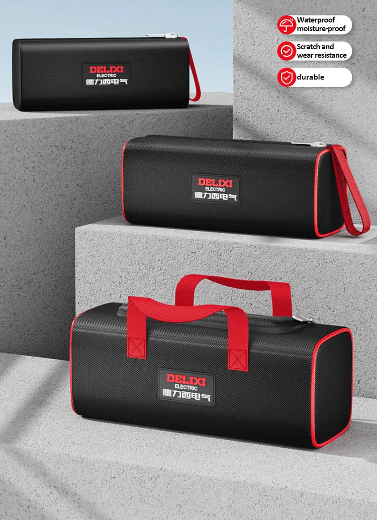 DELIXI ELECTRIC Tool Bag Oxford Cloth Portable Storage Bag, Professional Electrician and Carpenter Repair, Home Storage, HandBag