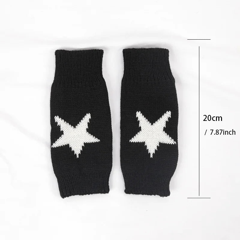 Women's Knit Half Finger Gloves - Y2K Style Fingerless Mittens - photo 2