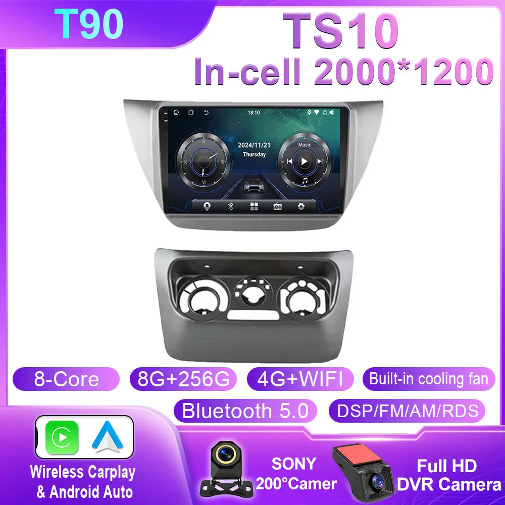 Car Stereo with Apple CarPlay & Android Auto, Compatible with Mitsubishi Lancer 9 CS (2000-2010)