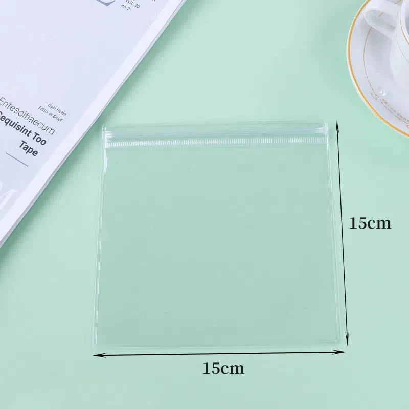 50/20/10 PCS PVC Self Sealing Jewelry Bag Thick Necklace Bracelet Ziplock Bag Ring Storage Holder Bag Storage Anti-oxidation Bag