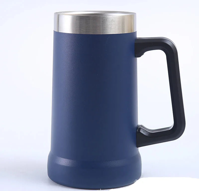 Free Name LOGO 24OZ Beer Wine Thermos Big Capacity Cups Insulated Tumbler Coffee Mug Vacuum Thermos Cup Coffee Tumbler Egg Shape