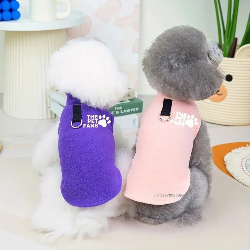 Fleece Dog Coat with D-Ring - Warm Jacket for Small and Medium Dogs - photo 6