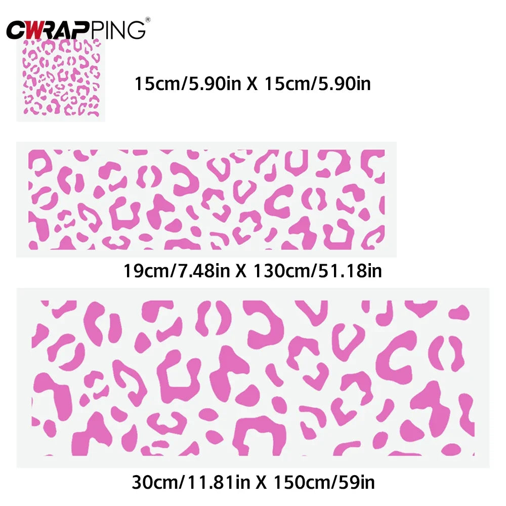 Leopard Print Car Decals Auto Stickers Waterproof DIY Decorative Auto Accessories Vinyl Sticker for Car Rear View Mirror Windows