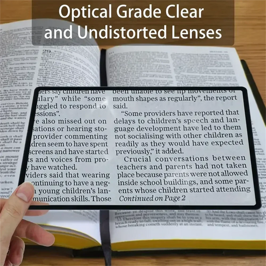 New Full Page Large Sheet Magnifier Magnifying Glass Reading Aid Glass Page Magnifying Lens Ultra-thin Reading Magnifier  New