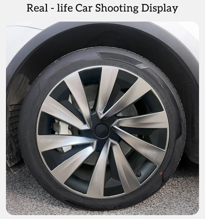 4PCS Wheel Cover for Tesla Model Y Juniper 2026-2026 19 Inch Car Replacement Wheel Cover Automobile Hub Cap Full Rim Car