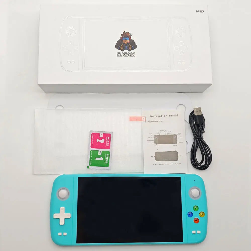 M27 Portable Pocket Retro Handheld Video Game Console 1024*600 Display 7.0 Inch Screen Gaming ﻿Support LINUX Emelec 64G/128G