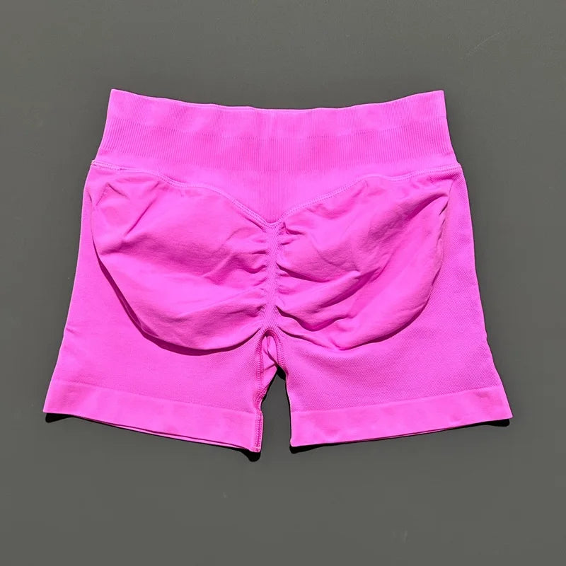 HISTELLO Impact Shorts 4.5" Women Fitness Sports Biker Shorts Low Waist Gym Short Workout Scrunch Butt Yoga Seamless Leggings