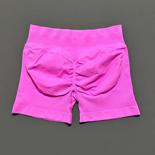 Women's Seamless Yoga Shorts Scrunch Bum Low Waist Biker Gym Shorts - photo 6