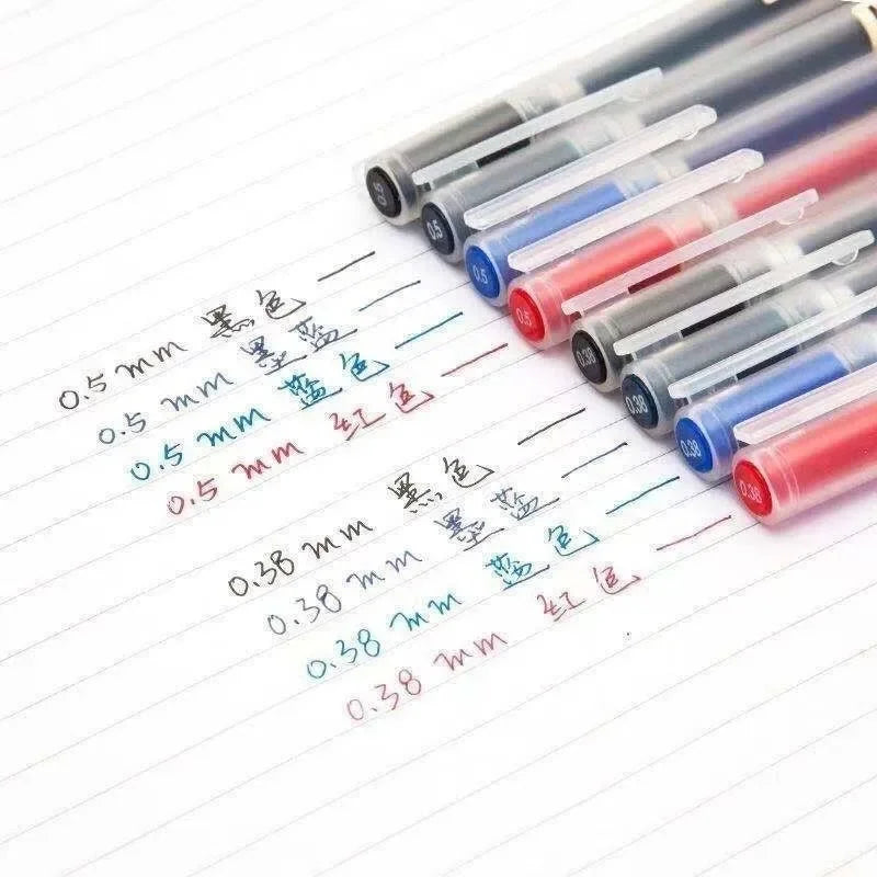 6/8Pcs/Set MUJIs Gel Pen Black/Red/Blue 0.38/0.5mm Ink Japan Color Pen Office School Ballpoint Pen Japanese Kawaii Stationery