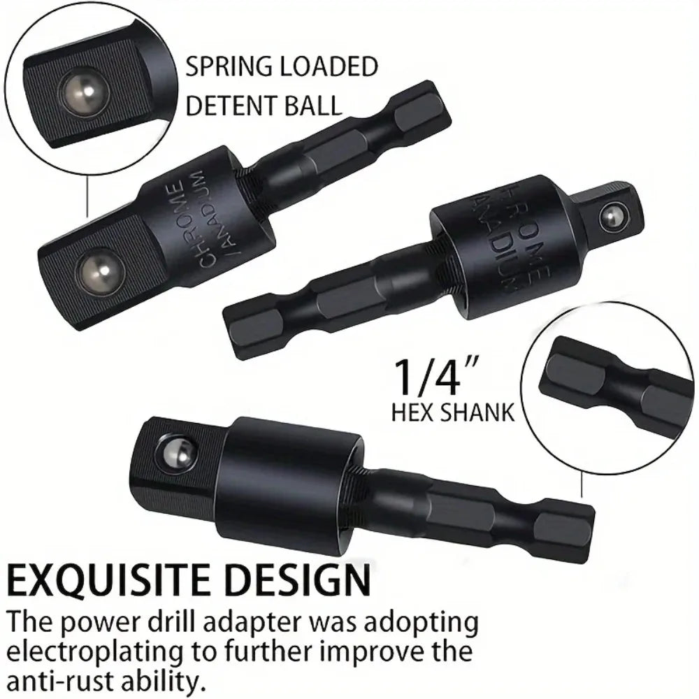 Flexible Drill Bit Extension, 90° & 105° Right Angle Adapter