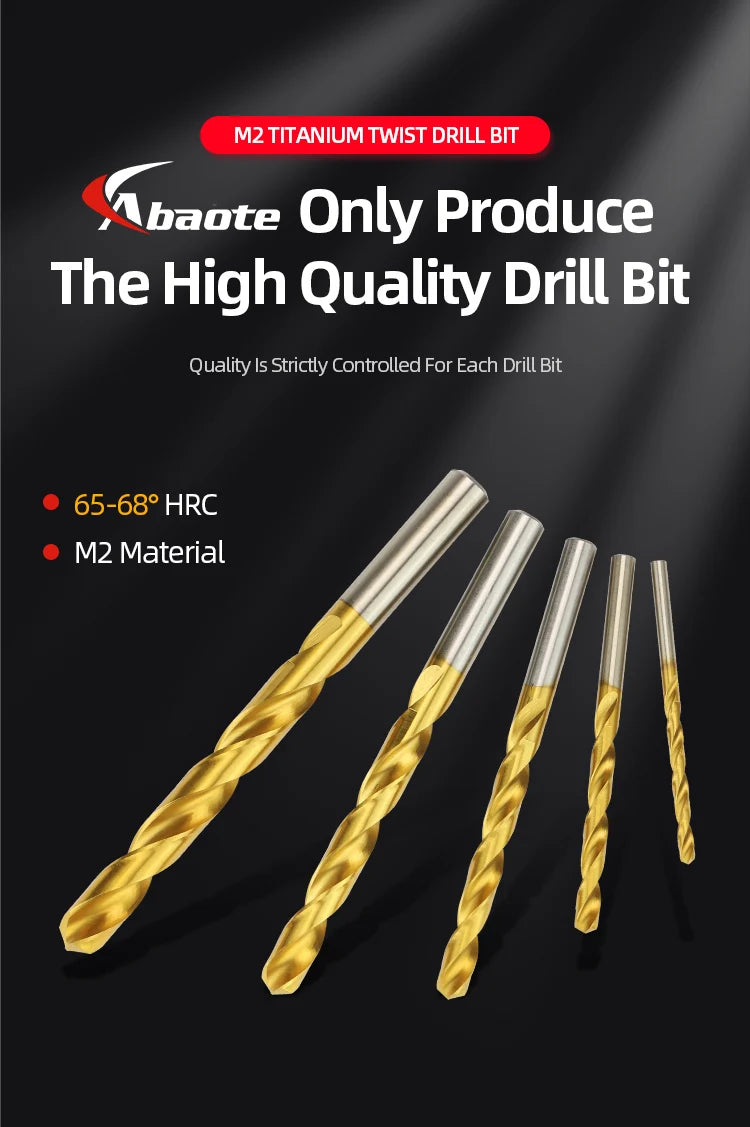 Titanium Coated HSS Twist Drill Bits for Metal