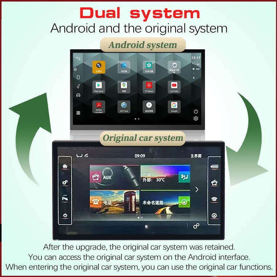13.3" Car Stereo with Apple CarPlay & Android Auto, Compatible with Jaguar XE, XEL & F-PACE (2016-2019)