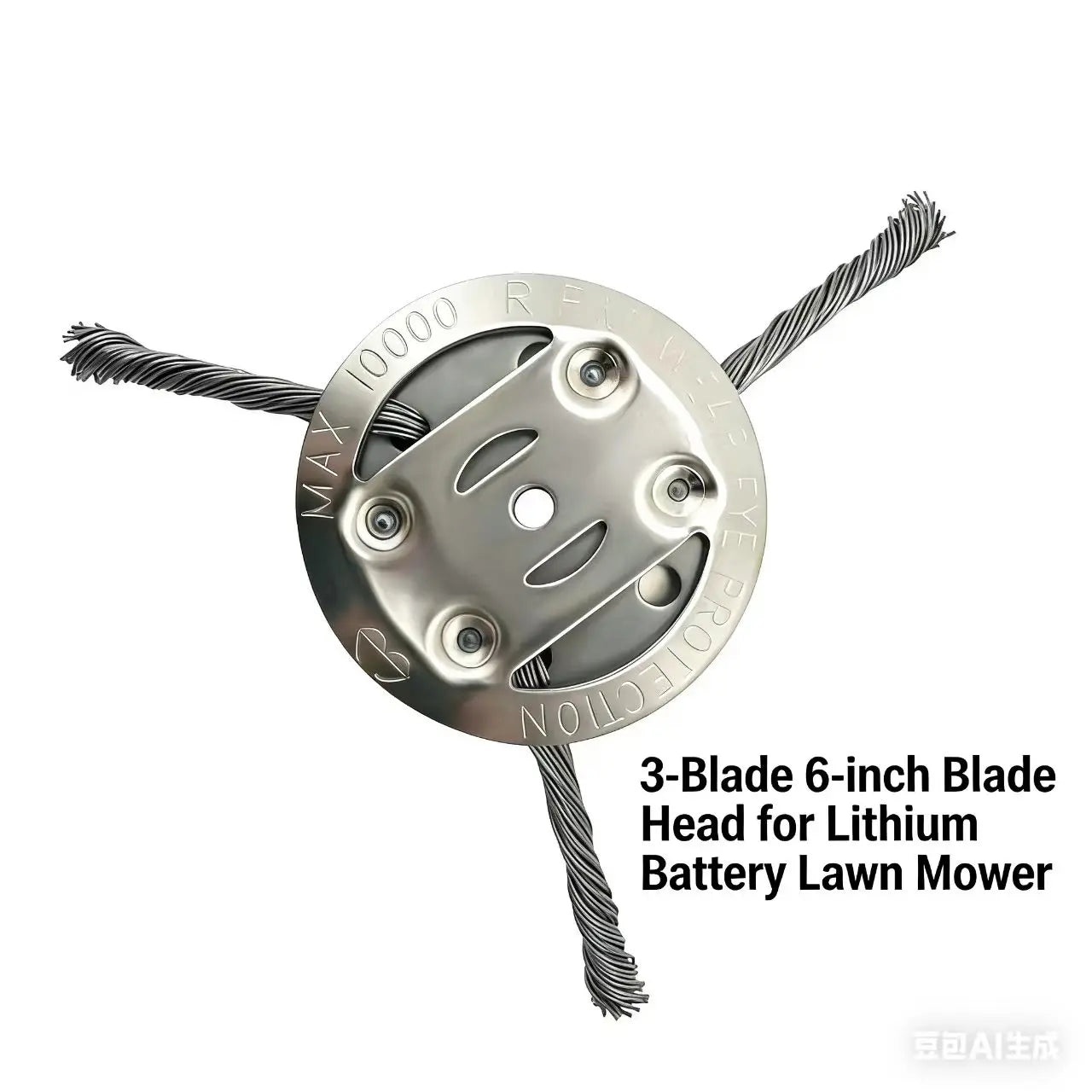 LUSQI 6/7inch Steel Wire Wheel Head Grass Trimmer Head Universal Weed Brush Fit Straight Shaft Brushcutter Removal Moss Rust
