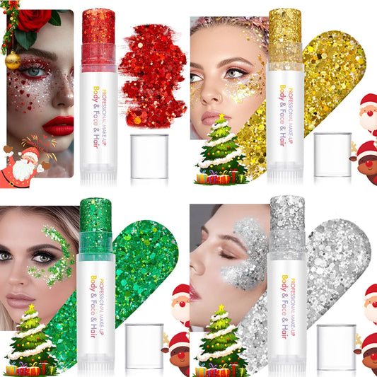Body and Face Glitter - Long-Lasting Shine for Holiday Party Makeup