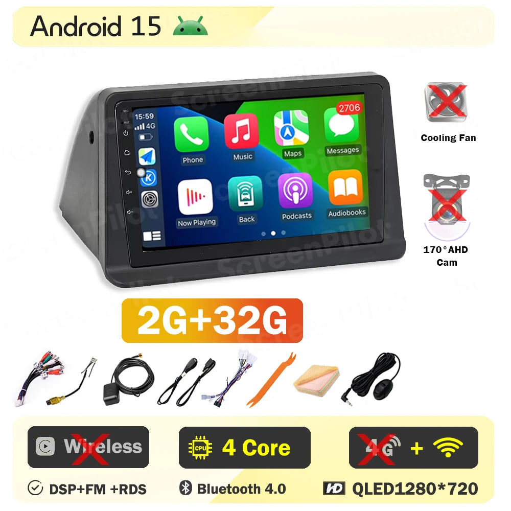 Android 16 For Mitsubishi Pajero 2 V30 V40 V20 1991-2004 Car Radio 2 din Multimedia Video Player Carplay Bluetooth 8 Core 5G DSP