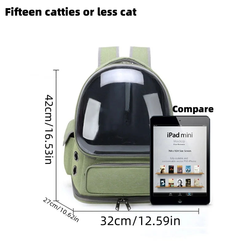 Cat Carrier Backpack with Clear Window - Travel Pet Bag – photo 6