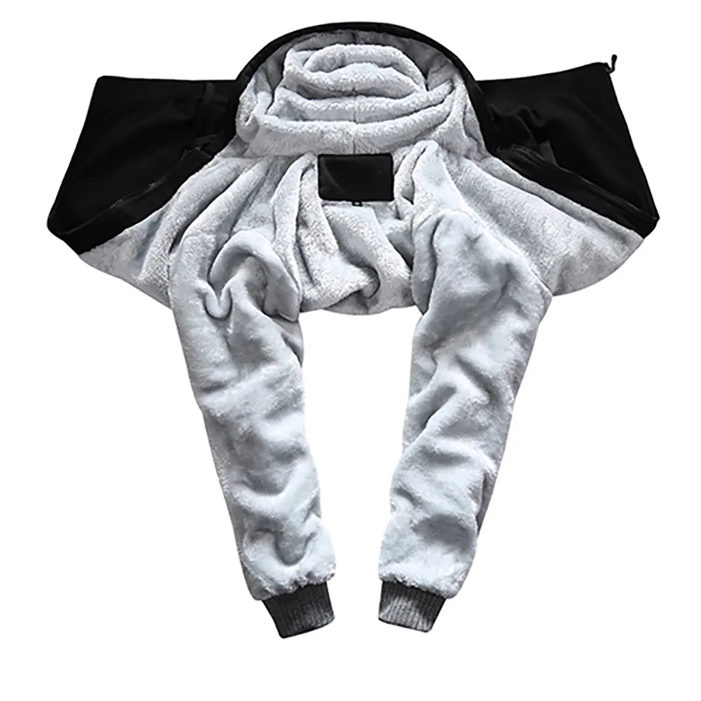 Men's Fleece-Lined Hooded Winter Jacket