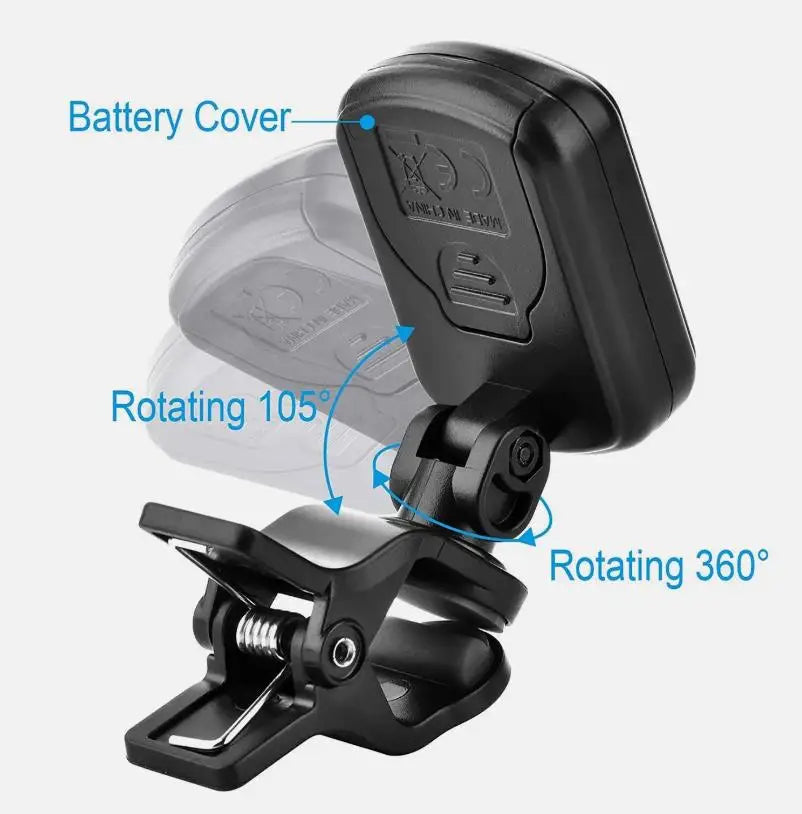 2026 New Guitar Tuner AT-01A/101 Foldable Rotatable Clip-on Tuner High Sensitivity for Bass Ukulele Chromatic Guitar Accessories