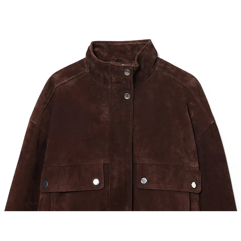 Women's Autumn Jackets 2025 New Fashion Big Pocket Elegant Women's Loose Warm Jackets Autumn Street Chic Young Student Coats