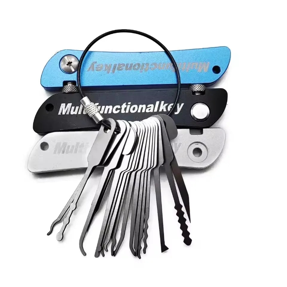21pcs Compact Lock Picking Set Rust-resistant Versatile Door Open Keys Key Replacement Convenient Mini Hooks Remover Kit