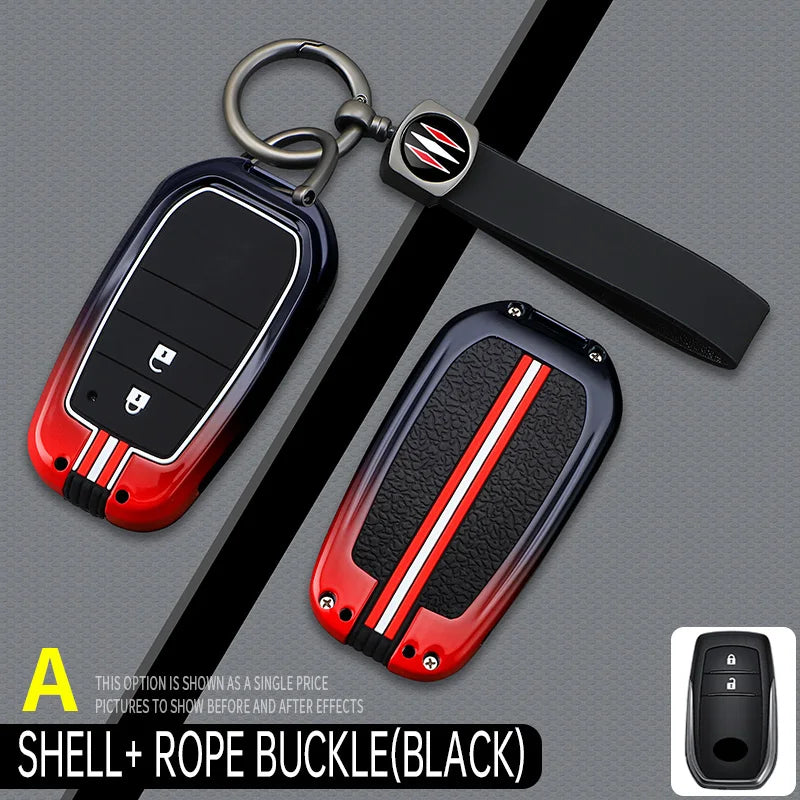 Car Key Case Cover For Toyota CHR Hilux Fortuner Land Cruiser 200 Camry Corolla Crown RAV4 Highland,Car Interior Accessories