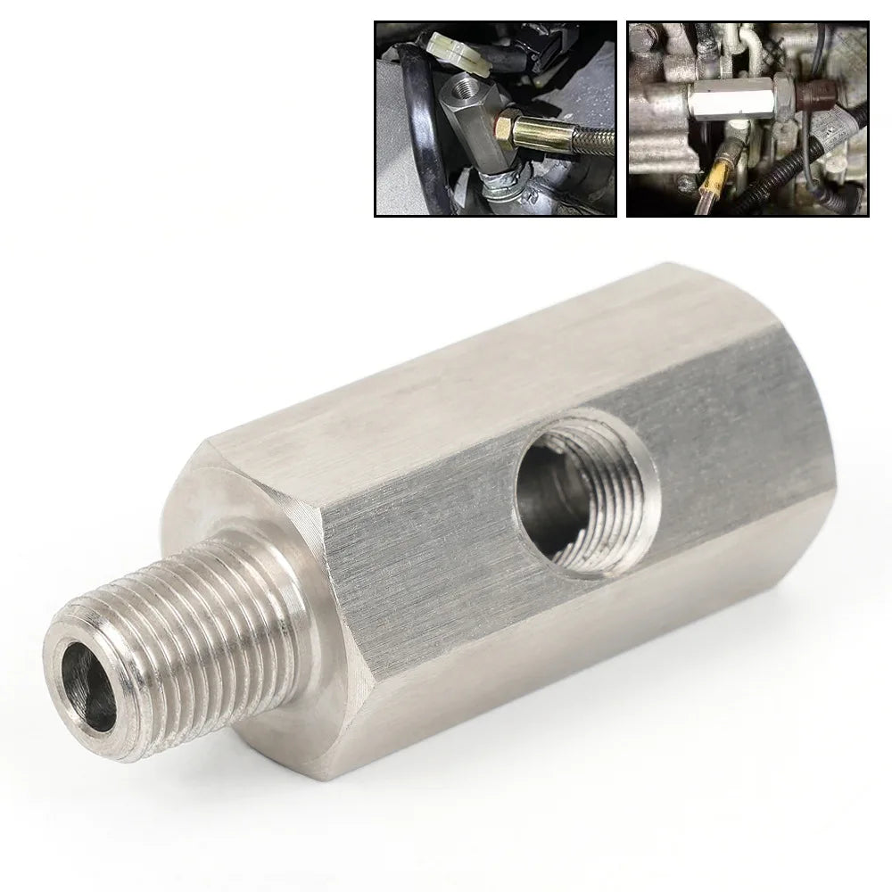 1pc Car Oil Pressure Sensor Steel Side Hole 1/8 "NNPT Internal Thread M12 M10 M14 1/8NPT 1/4NPT Pressure Gauge Interface Adapter