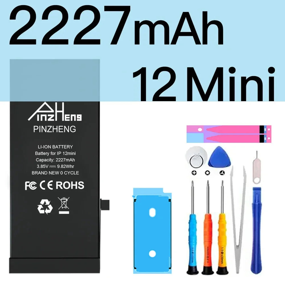 PINZHENG High Capacity Replacement Battery for iPhone X, XR, XS, 11, 12, 13 Mini Max Pro – 1-Year Warranty