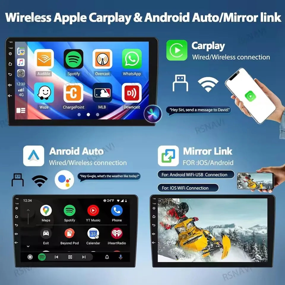 Android 16 Car Radio For Ford EcoSport Eco Sport 2017 2018 - 2023 Carplay Auto GPS Navigation 2 Din Player WIFI+4G Stereo Video