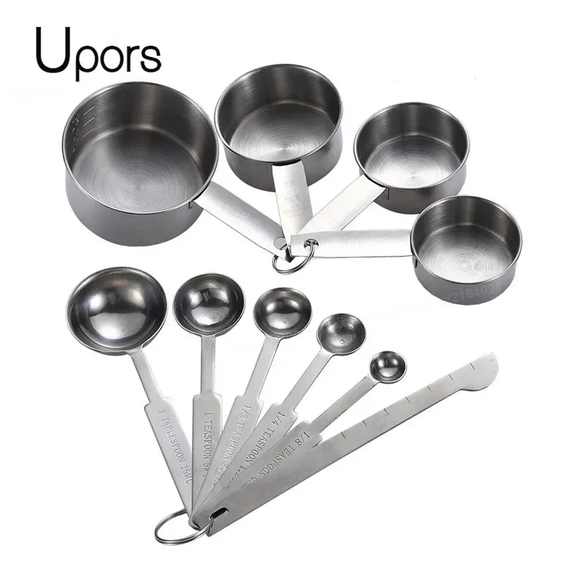 Stainless Steel Measuring Cups & Spoons Set - 8 to 11 Pieces - photo 2