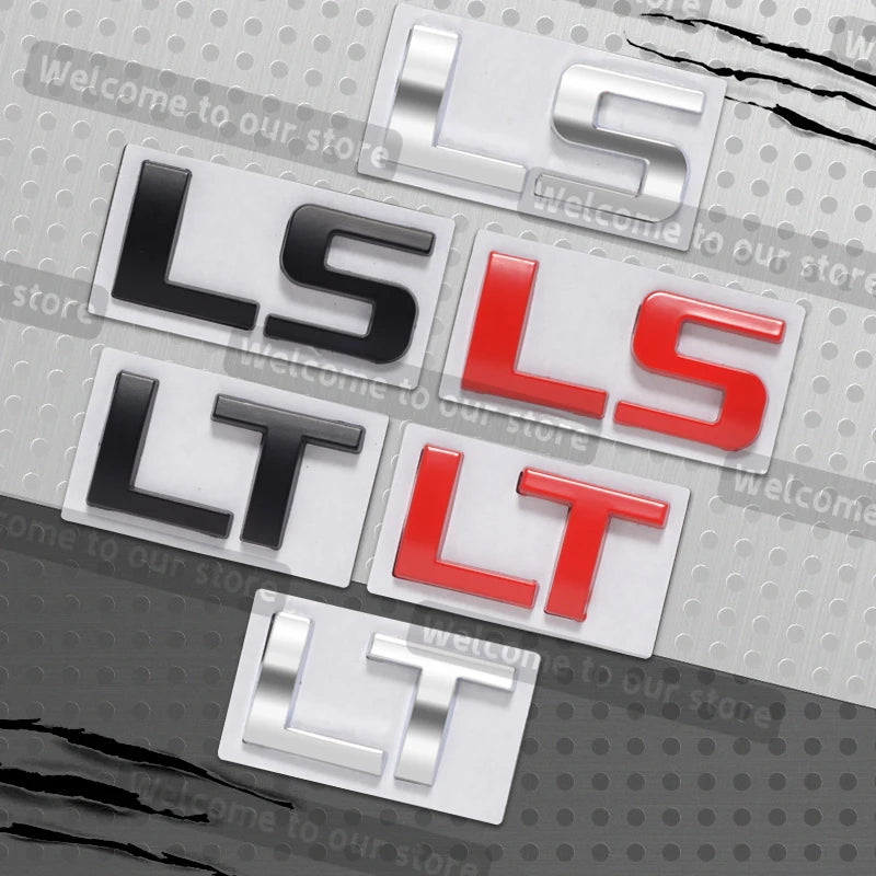 3D Metal Car Styling LS LT Emblem Decals Rear Trunk Body Badge For Captiva Silverado Tahoe ZL1 Suburban Aveo Cruze Accessories