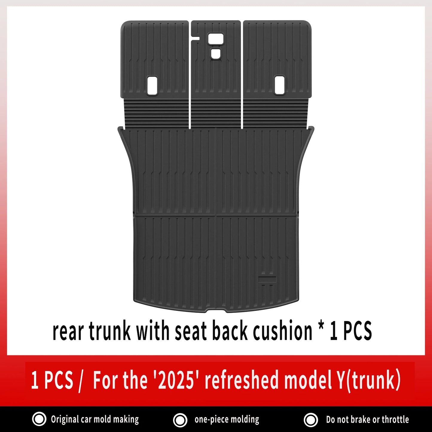 For New Tesla Model Y Launch 2026+ Juniper 2026+ TPE Floor Mats & Cargo Liner, All Weather Trunk Mats Floor Liner Backrest Mats