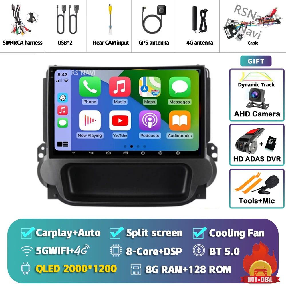 Android 16 Carplay Auto Car Radio Multimedia Player For Chevrolet Malibu 2012-2015 Autoradio DSP GPS Stereo WIFI 2din 16G-512G