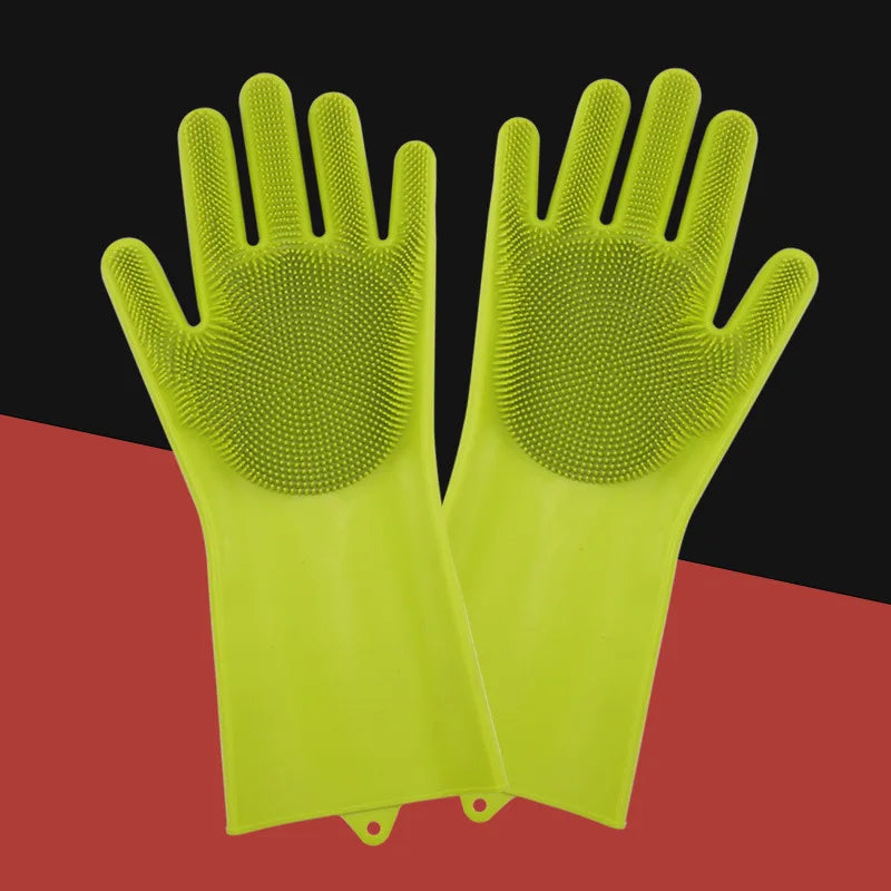 Pet Grooming Cleaning Gloves Dog Cat Bathing Glove Indirect Shampoo Gel Scrubber Clean Soft Silicone Glove Hand Skin Protection
