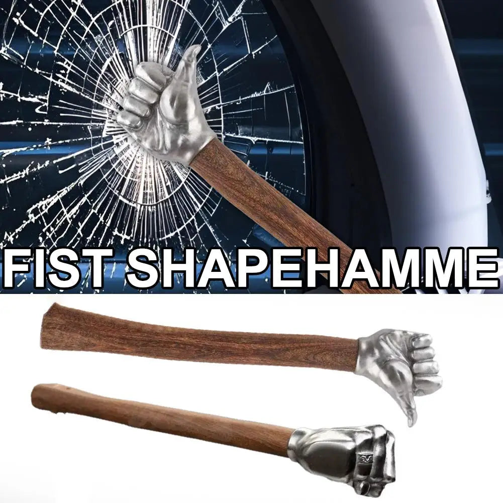 Stainless Steel Fist Shape Hammer Wood Handle For Home Outdoor Camping Nail Hammer Decorative Ornament Gift R4m9
