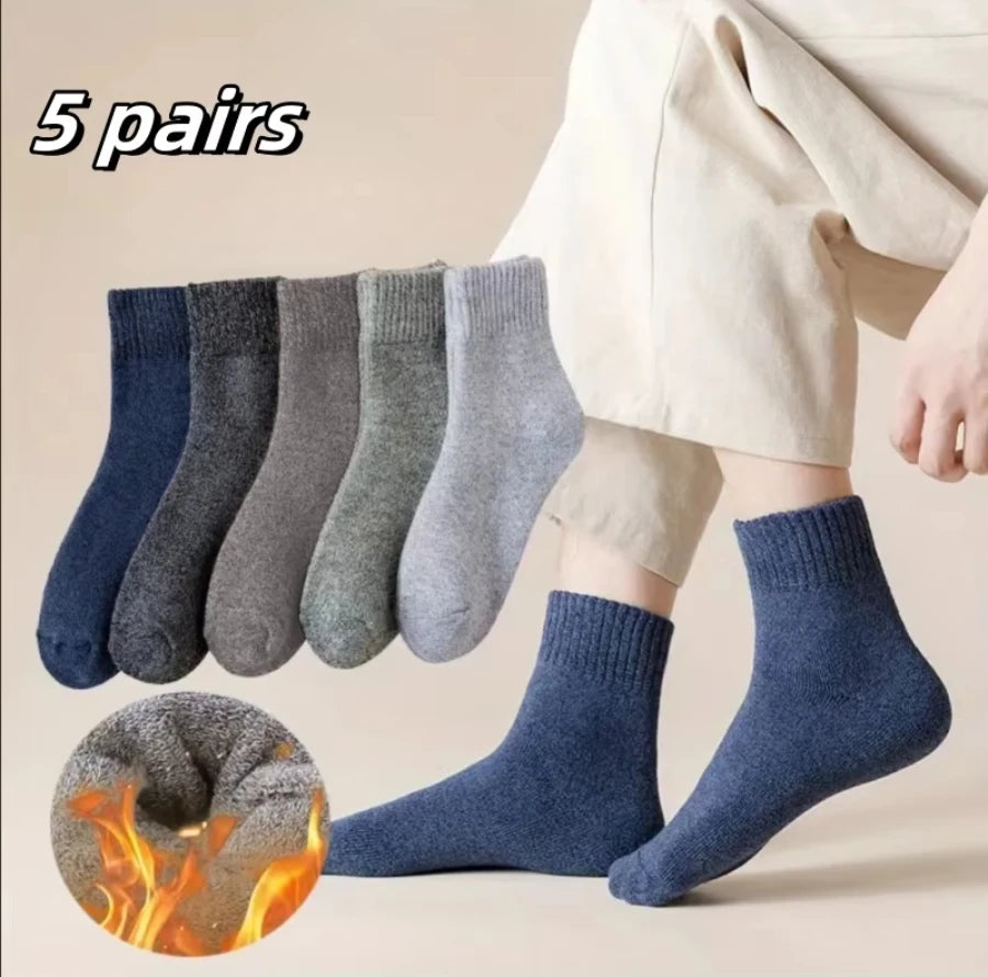 Men's Cotton Blend Crew Socks, 5 Pairs