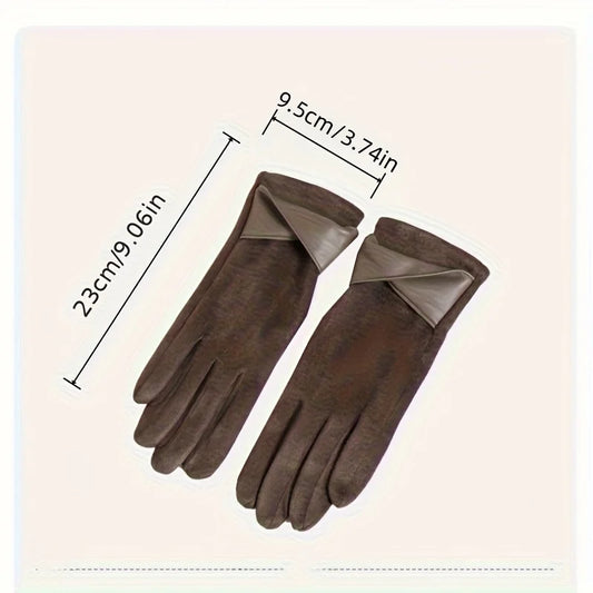 Women's thermal knit winter gloves