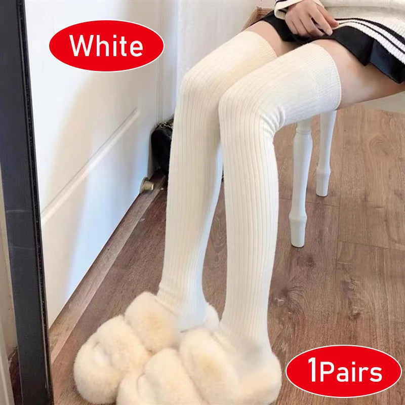 Women's Knit Knee High Socks, Soft Fuzzy