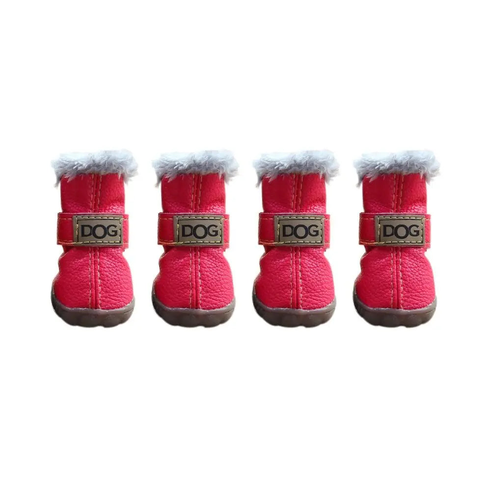 Cotton Pet Snow Boots Set of 4 - Warm Non-Slip Winter Dog Shoes - photo 11