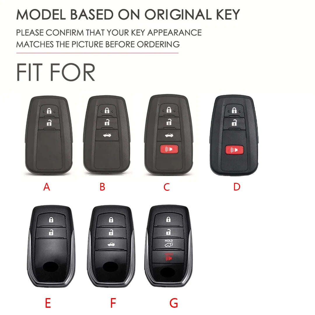 Leather Car Key Fob Case Cover for Toyota CHR Camry Prius Land Cruiser Prado Furniture Corolla Yaris RAV4 Highlander Accessories