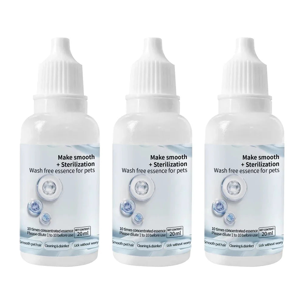 Cat Steam Brush Grooming Essence Serum – Wash-Free Hair Depilation for Cats & Dogs | 3 or 5 Pack