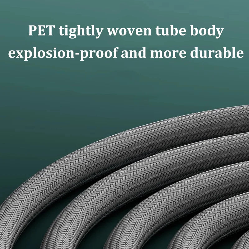 Explosion-proof Connecting Pipe Nylon Rope Braided Shower Pipe 4 Points Universal Water Pipe Hot And Cold Shower Head