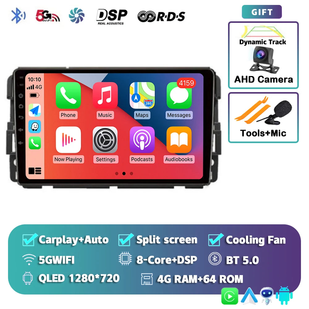 Android 16 Car Radio Multimedia Player For Chevrolet Silverado Impala GMC Yukon Acadia Sierra Carplay Car Stereo Dsp Ai Voice BT