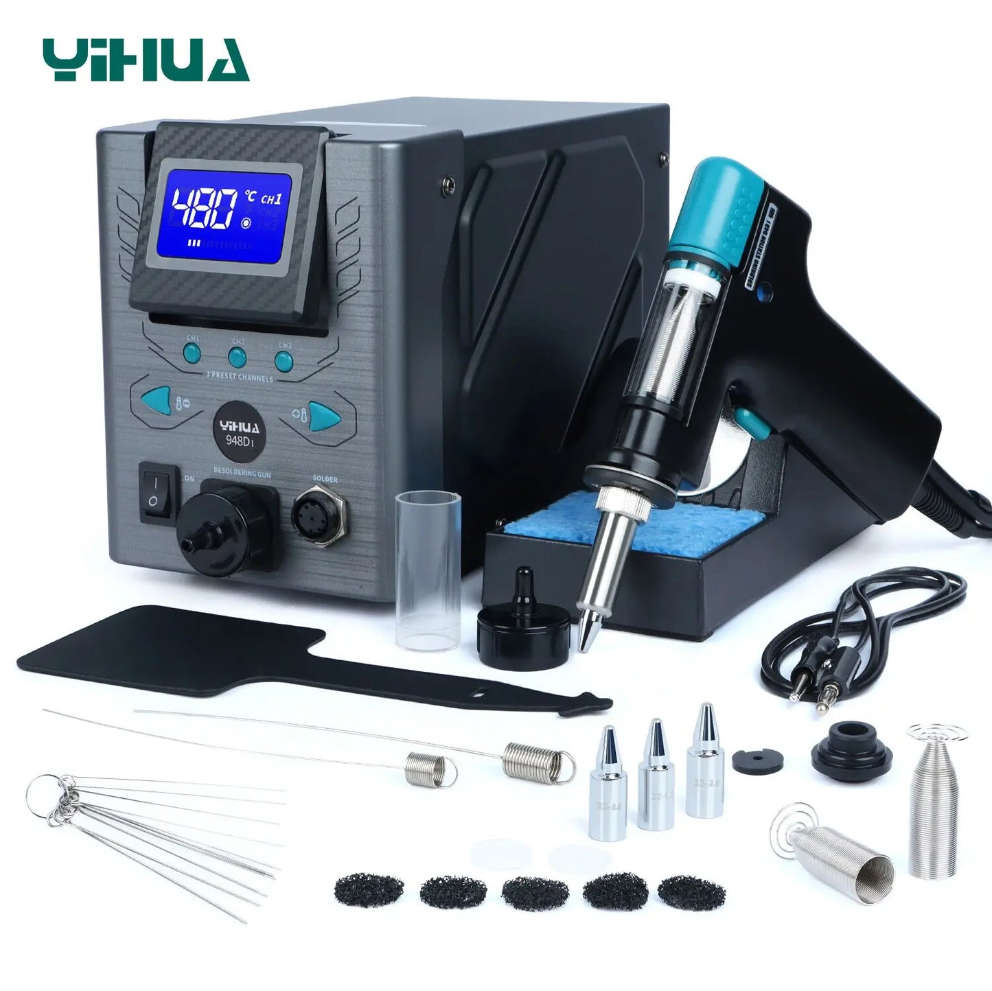 YIHUA 948D-I 110W Desoldering Station – Vacuum Pump Tin Suction Gun for PCB Welding & Repair