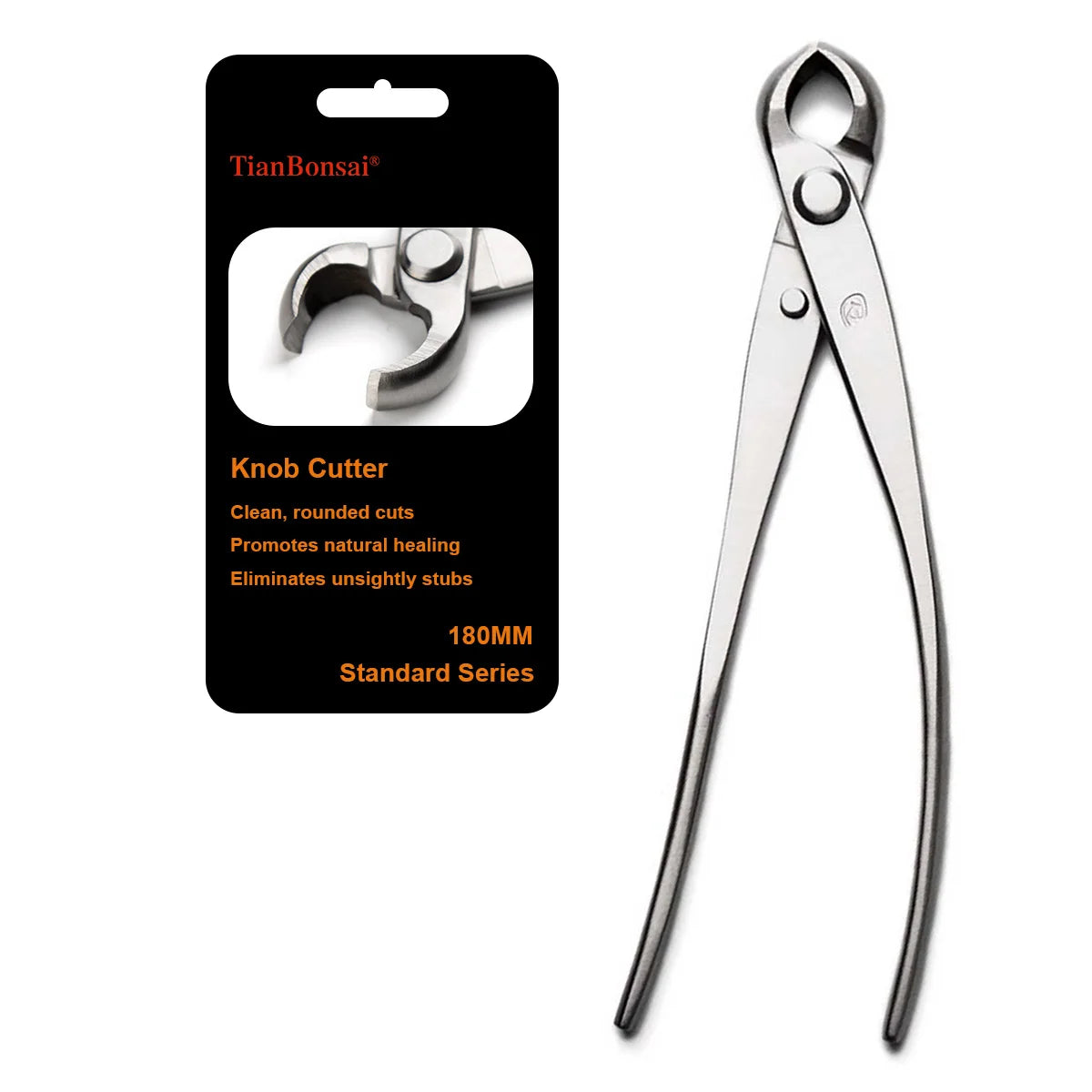 180mm Bonsai Knob Concave Cutter – 3Cr13 Alloy Steel Branch Cutter for Bonsai Trimming